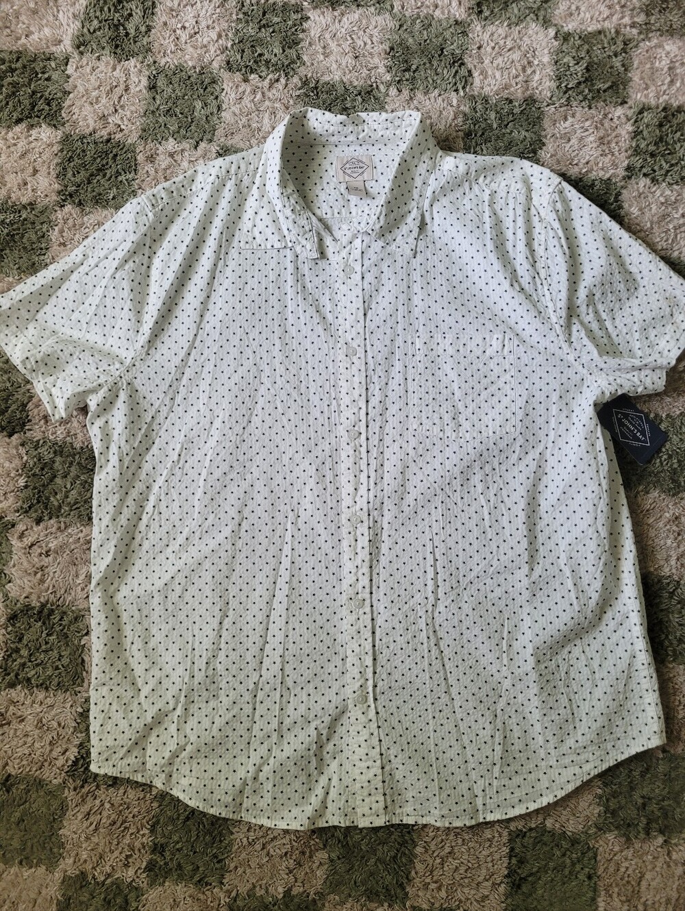 St. Johns Bay Mens Small Star Button Up Shirt 2XL
